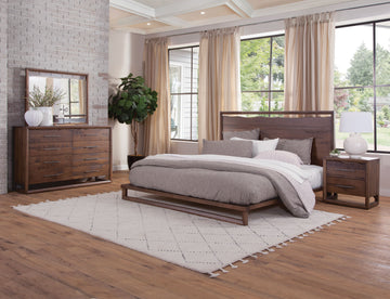 Lofton 4 Piece Queen Bedroom Set Brown Queen Brown 4 Piece Set Fabric