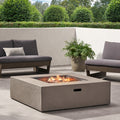 50 000 Btu Square Mgo Fire Table Tank Outside Light Grey Magnesium Oxide
