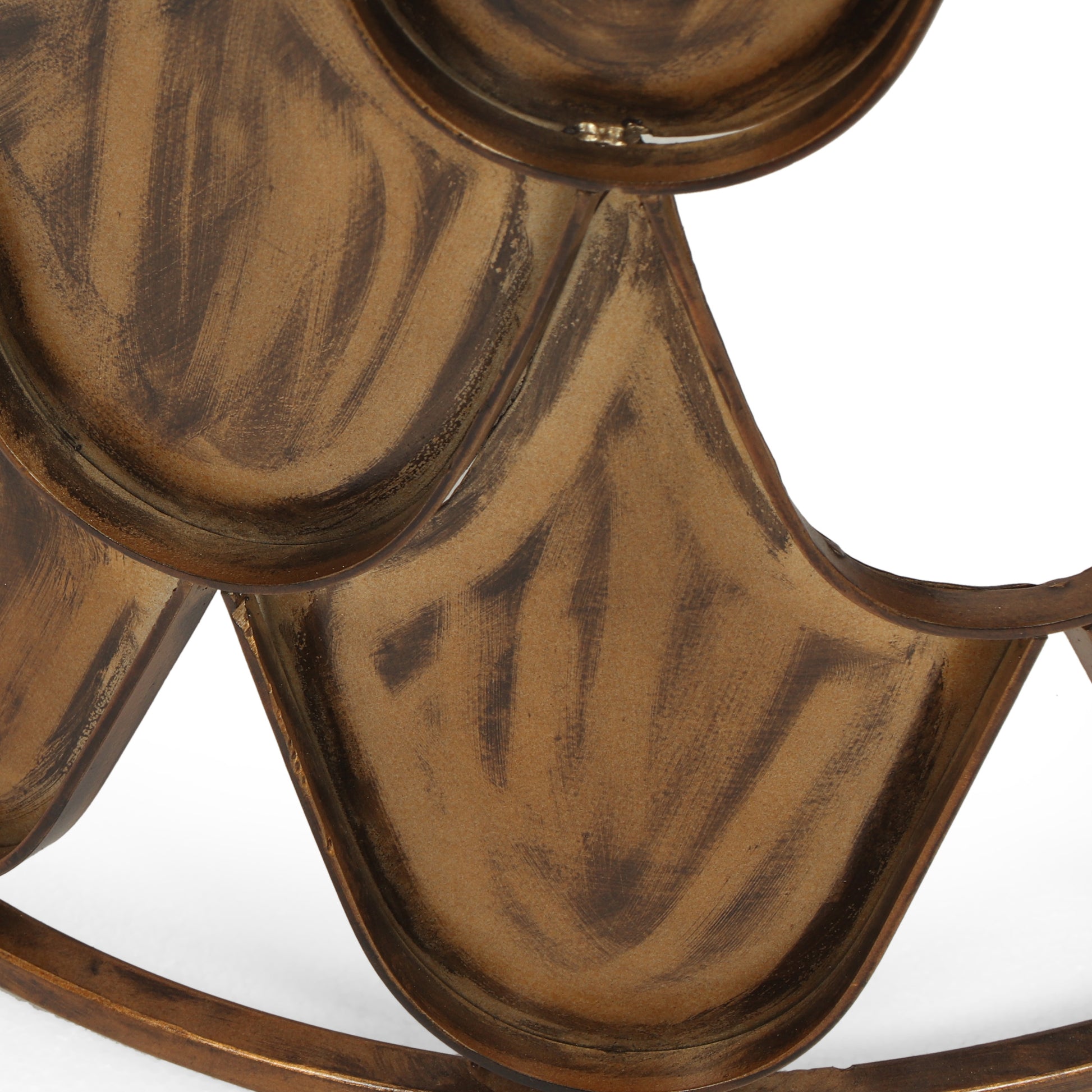 Pino Side Table Brown Glass Metal