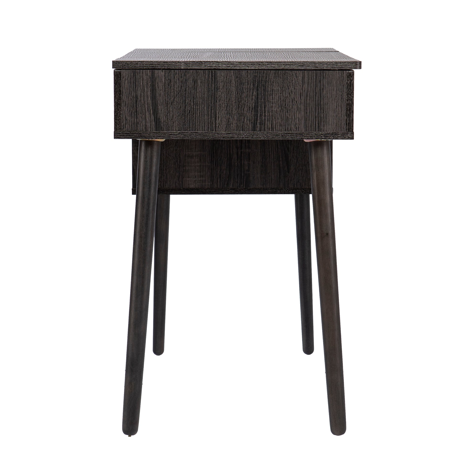 Harzen Storage Vanity W Mirror Black Mdf