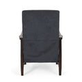 24.75'' Wide Wood Hand Manual Club Recliner Charcoal Fabric