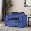 Club Chair Navy Blue Fabric