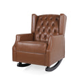 Rocking Chair Light Brown Pu