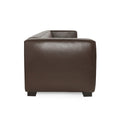 3 Seater Sofa Dark Brown Fabric 3 Seat