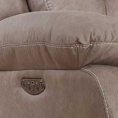 Aria Dual Power Recliner Sand Brown Fabric