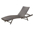 Kauai Pe Wicker Chaise Brown Multi Rattan Metal