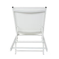 Salton Chaise Lounge White Metal Mesh