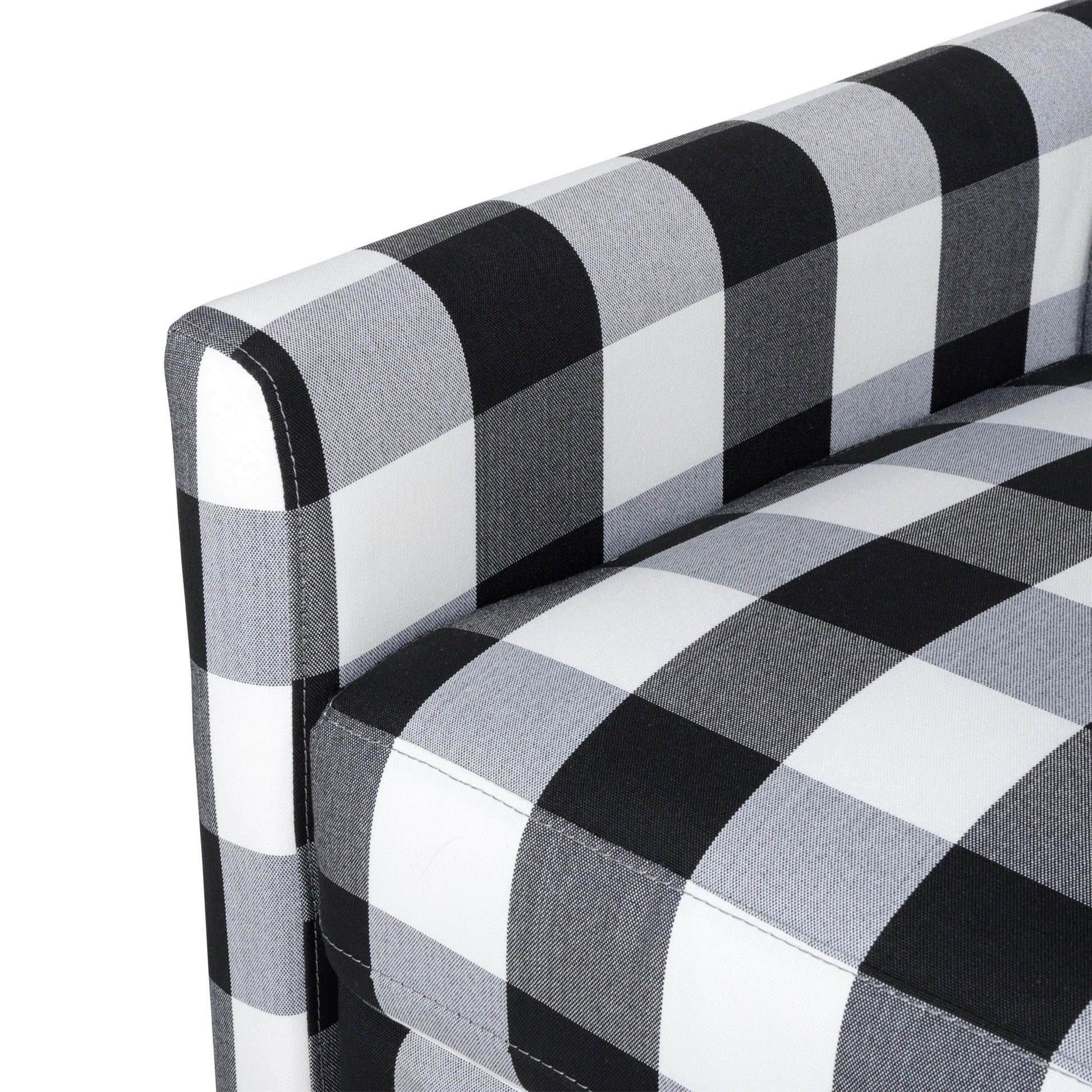 27.5" Wide Manual Club Recliner Black White Fabric