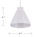 Millie White Midcentury Modern Pendant Lamp White Iron