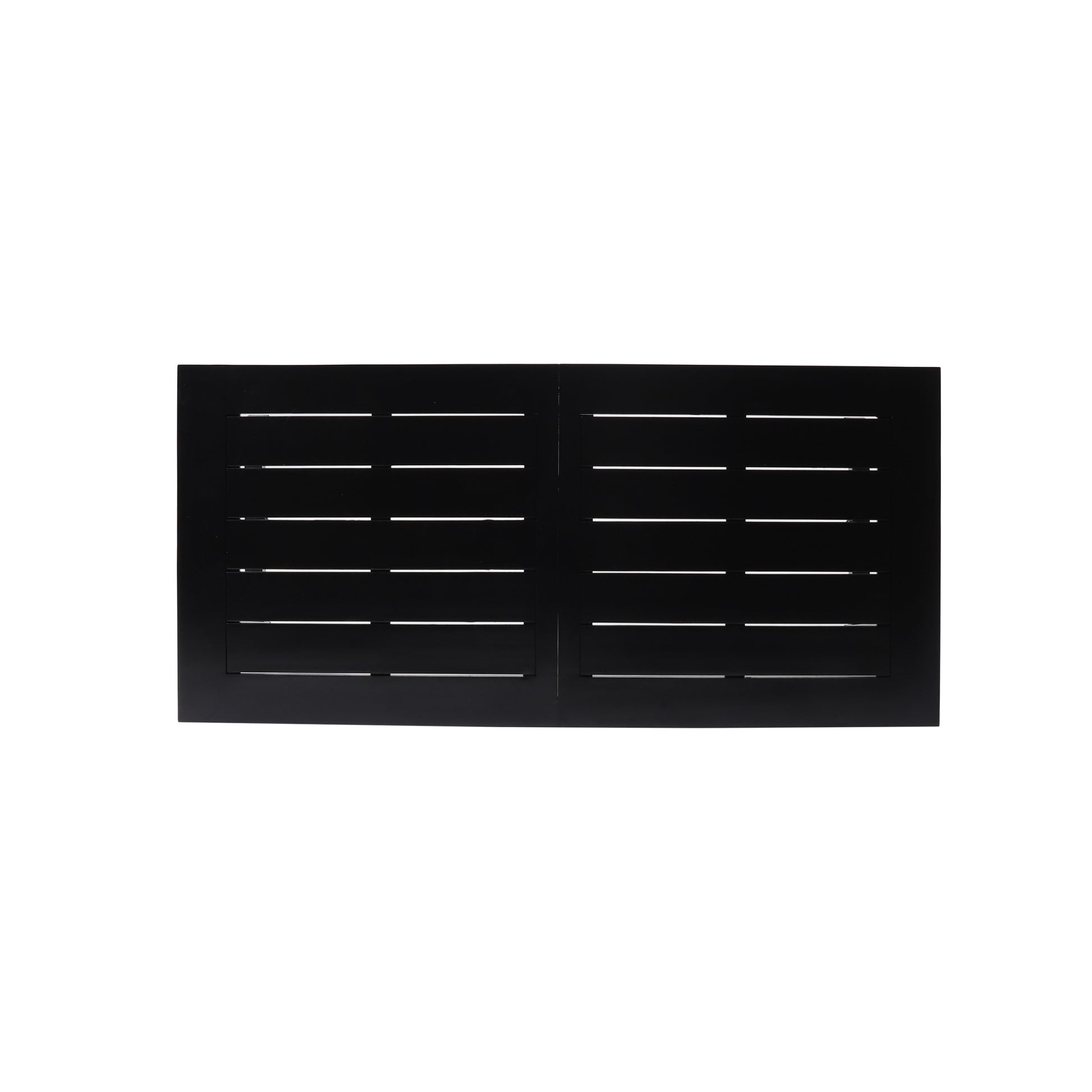 Homeros Solid Wood Top Metal Base Dining Table Black Acacia Wood