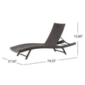 Kauai Pe Wicker Chaise Brown Multi Rattan Metal
