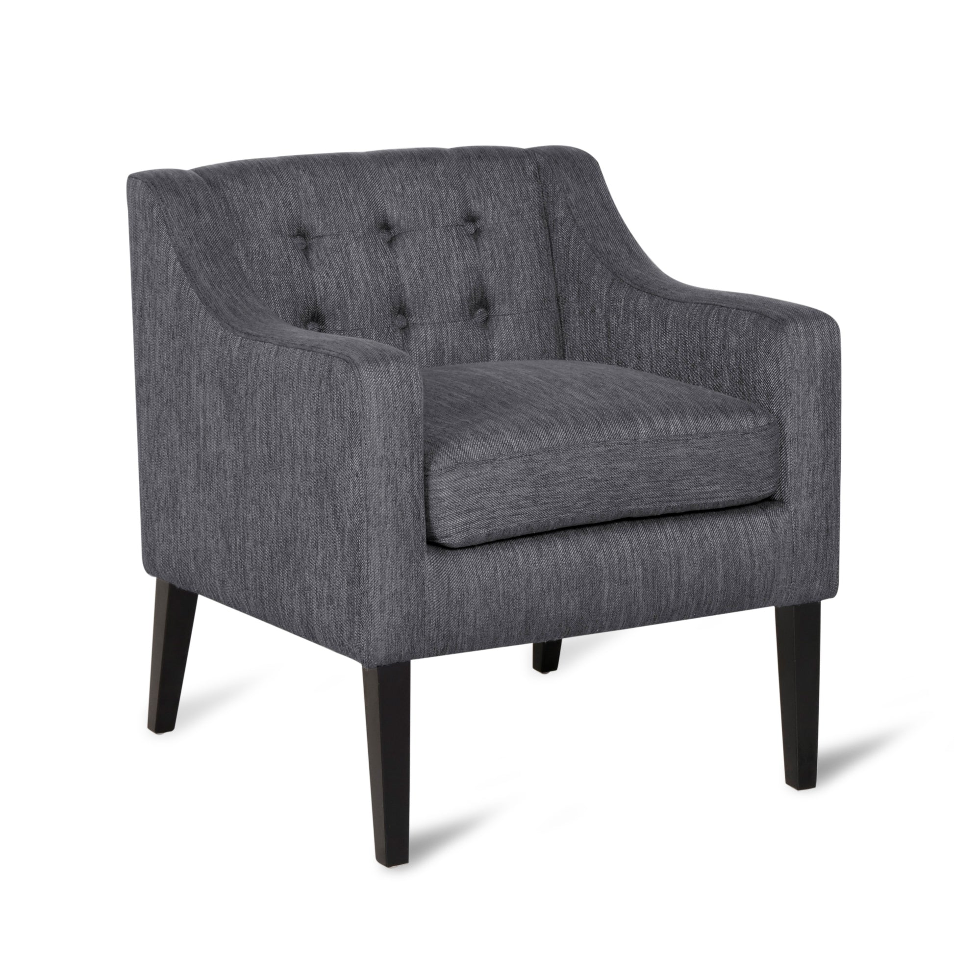 Accent Chair Charcoal Fabric