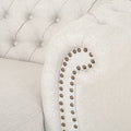 Chaise Lounge Beige Fabric