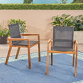 Belfast Dining Chair,Set Of 2 Teak Wood