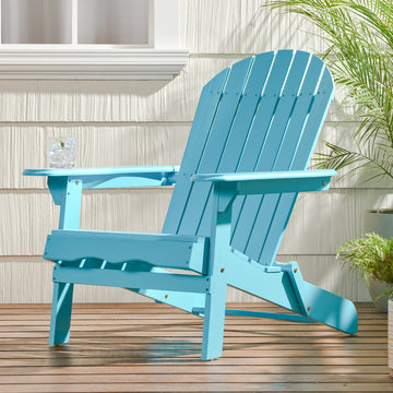 Malibu Adirondack Chair Blue Acacia Wood