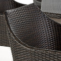 Kennethchair Brown Multi Pe Rattan Iron Waterproof Fabric