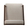 Dexby Upholstered Accent Chair Cream Solid Wood