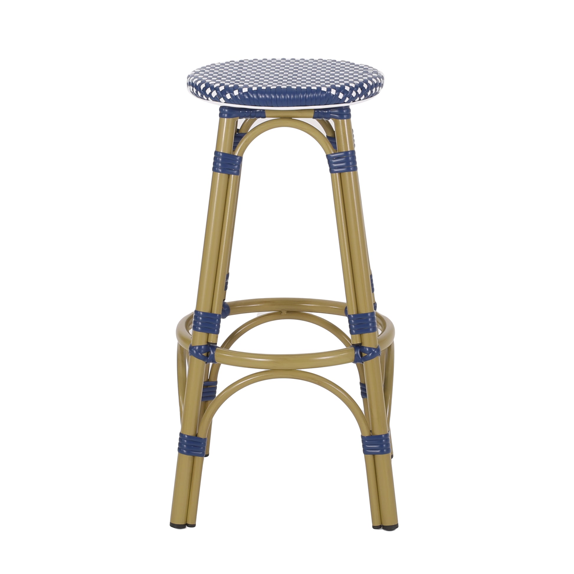 Barstool Navy Blue Wicker