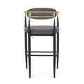 Barstool Set Of 2 Charcoal Fabric