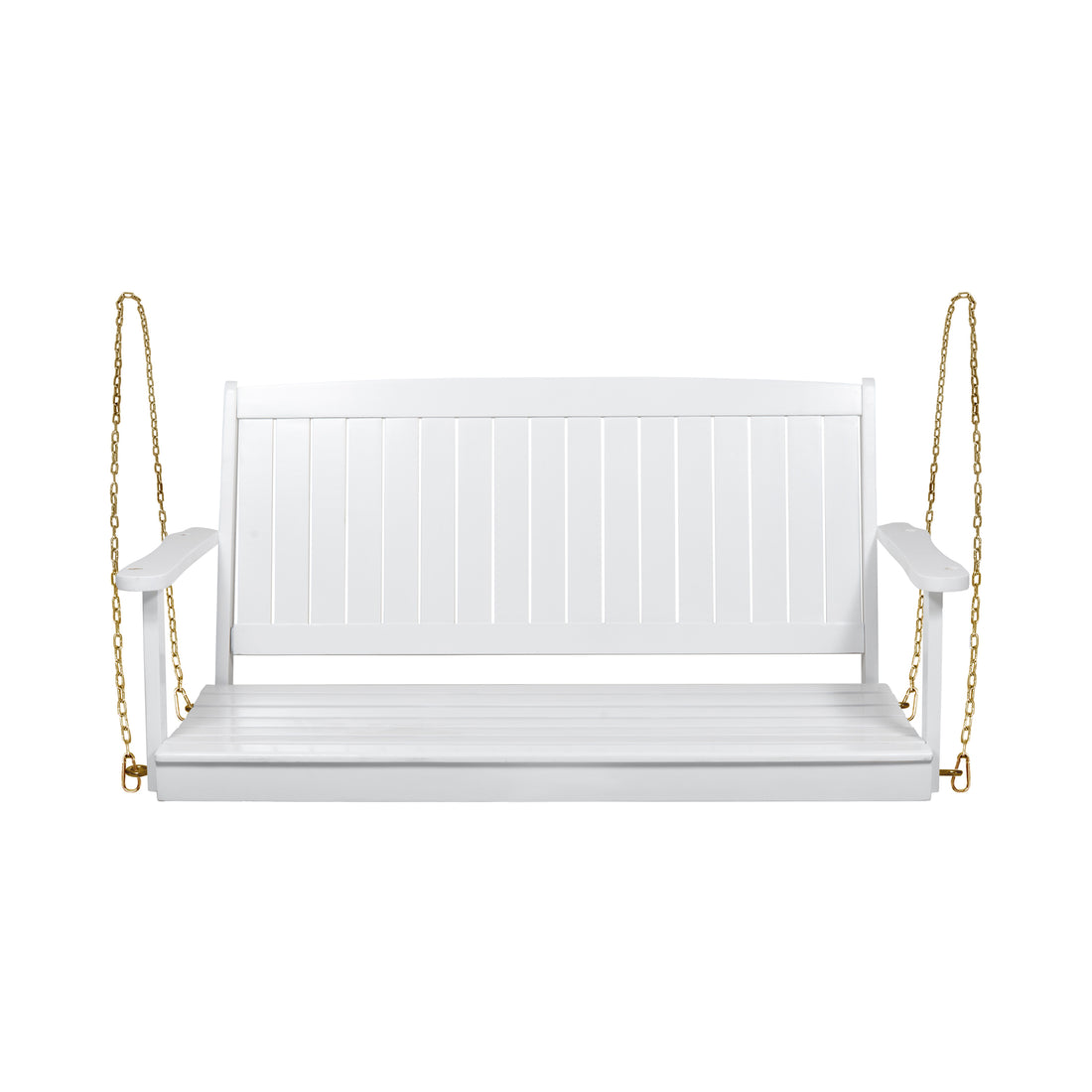 Tambora Porch Swing White Wood Metal