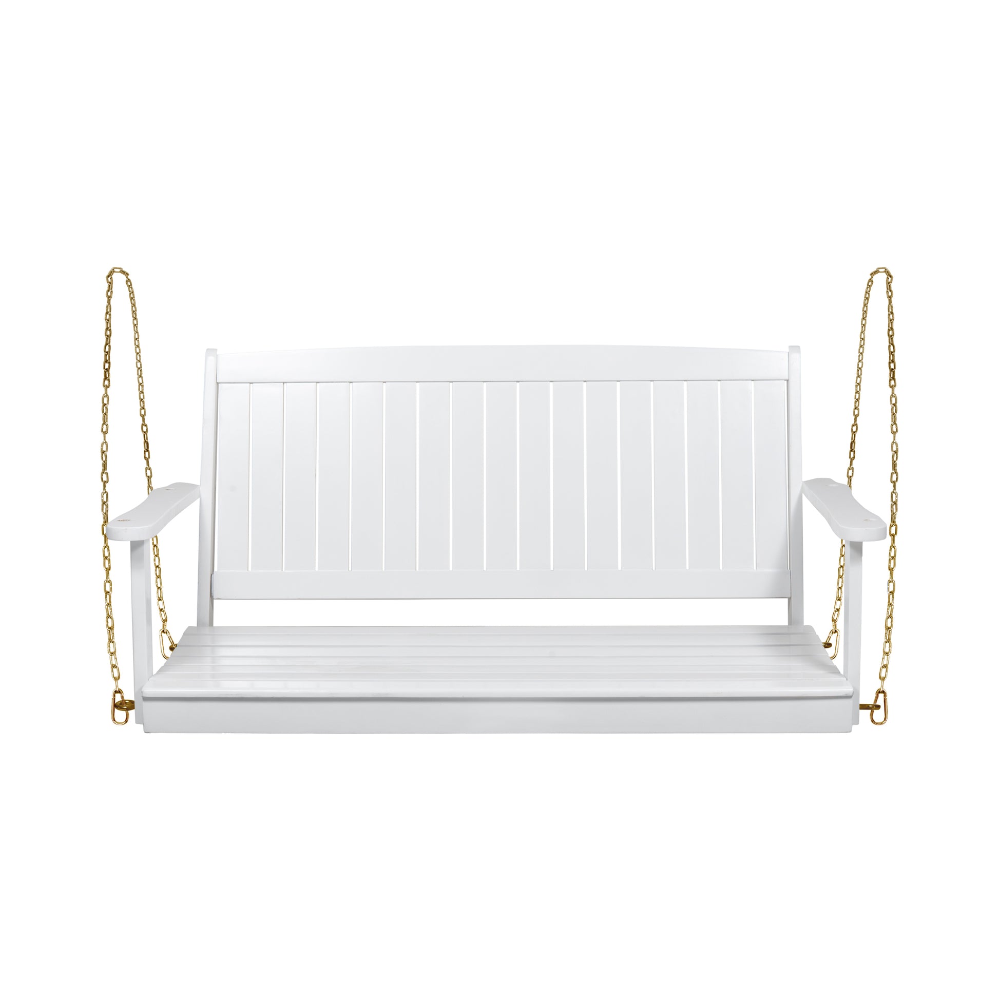 Tambora Porch Swing White Wood Metal