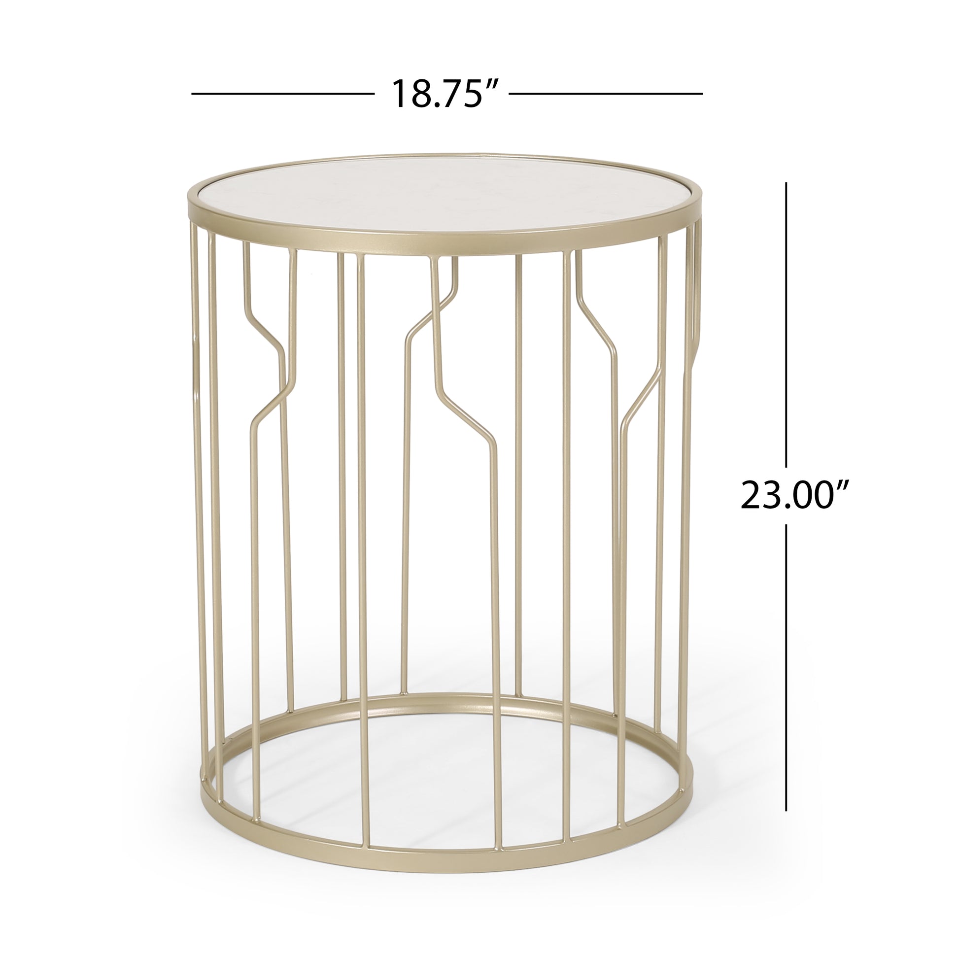 End Table Champagne Iron