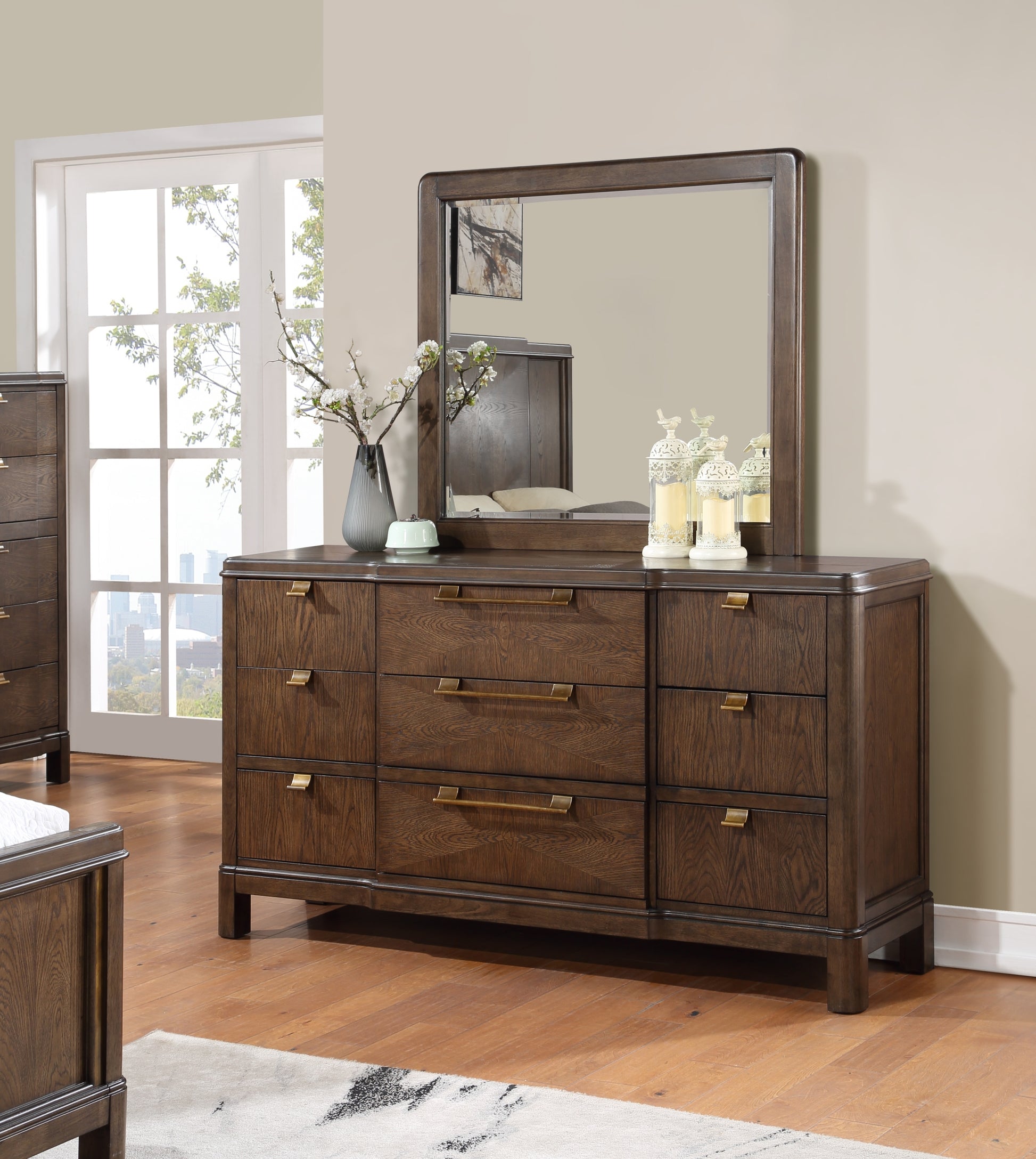Milan Dresser Dark Brown Dark Brown Wood