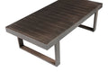 Wyatt Patio Cocktail Table Brown Brown Wood