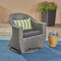 Larchmont Swivel Chair Grey Black Fabric