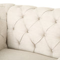 Club Chair Beige Fabric