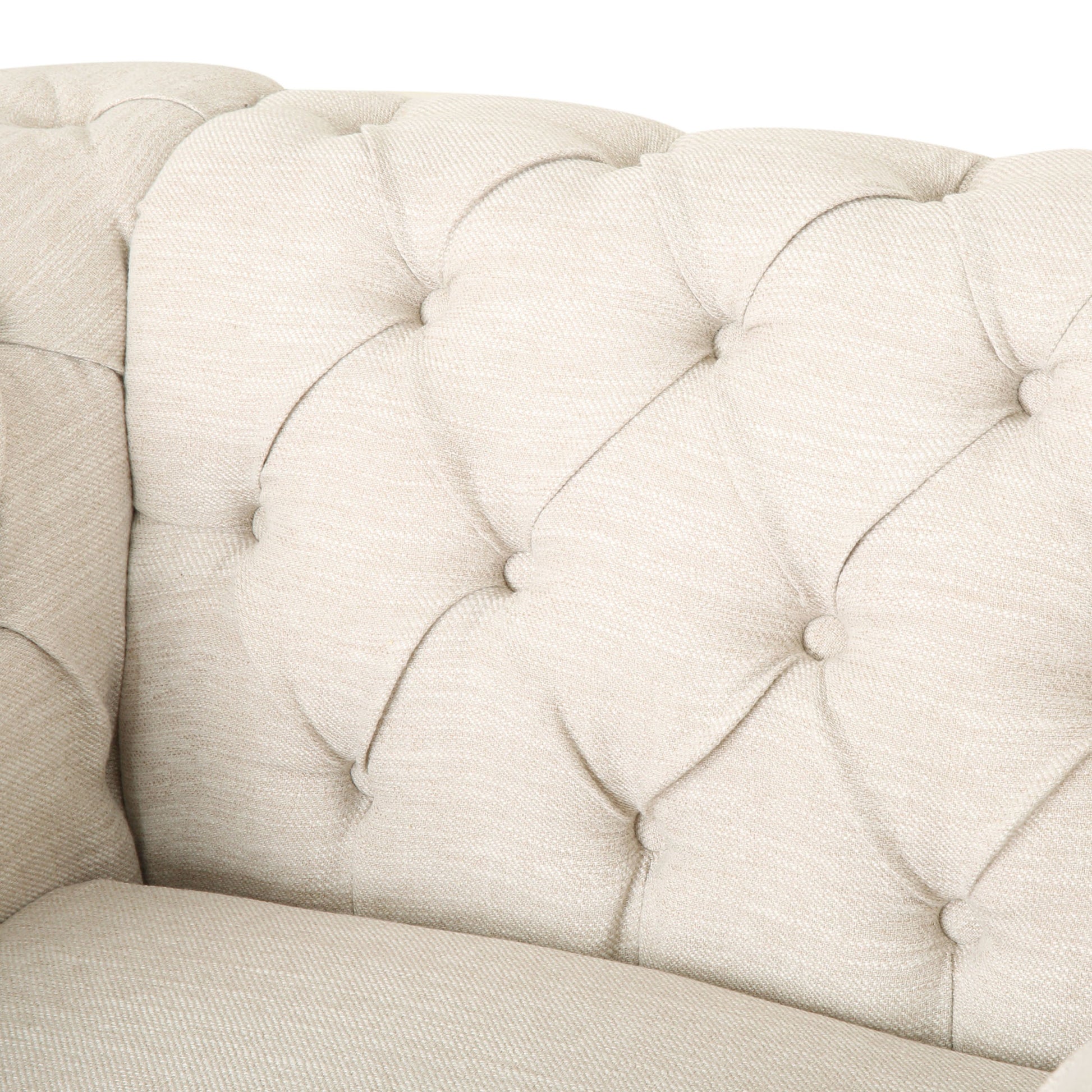 Club Chair Beige Fabric
