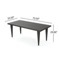 Dominica 33*75 Rect Table Pvc Brown Multi Iron