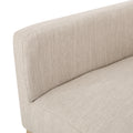 Arm Chair Beige Brown Fabric