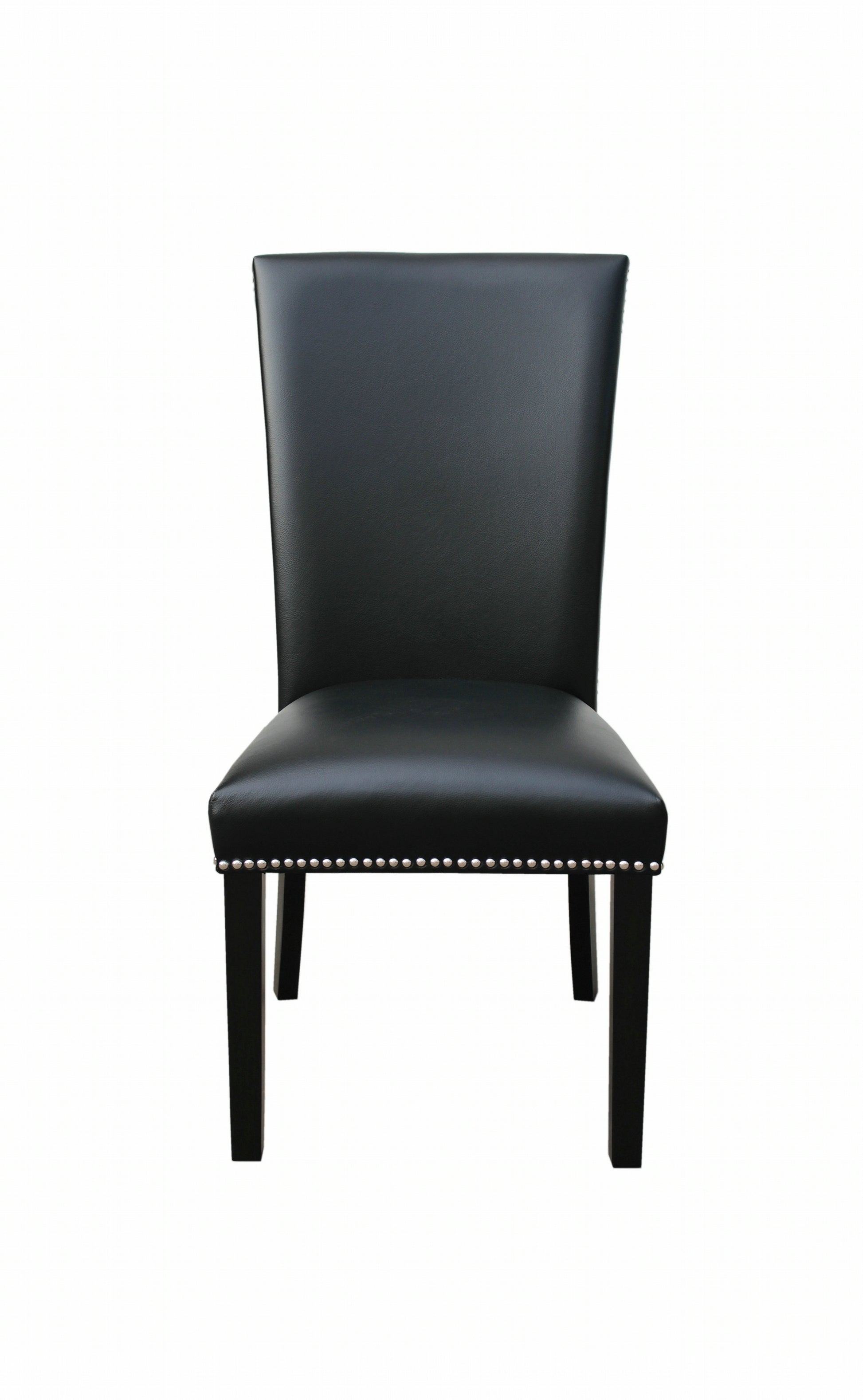 Camila Dining Chair Set Of 2 Black Black Faux Leather