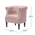 Chair Ottoman Blush Fabric
