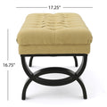 Hilton Ottoman Yellow Fabric