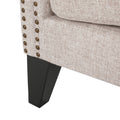 Accent Chair Beige Fabric