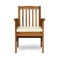 Casa Acacia Dining Chair,2Pcs With 2 Cushions Brown Acacia Wood