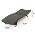 Salem Pe Wicker Chaise Lounge Mocha Rattan