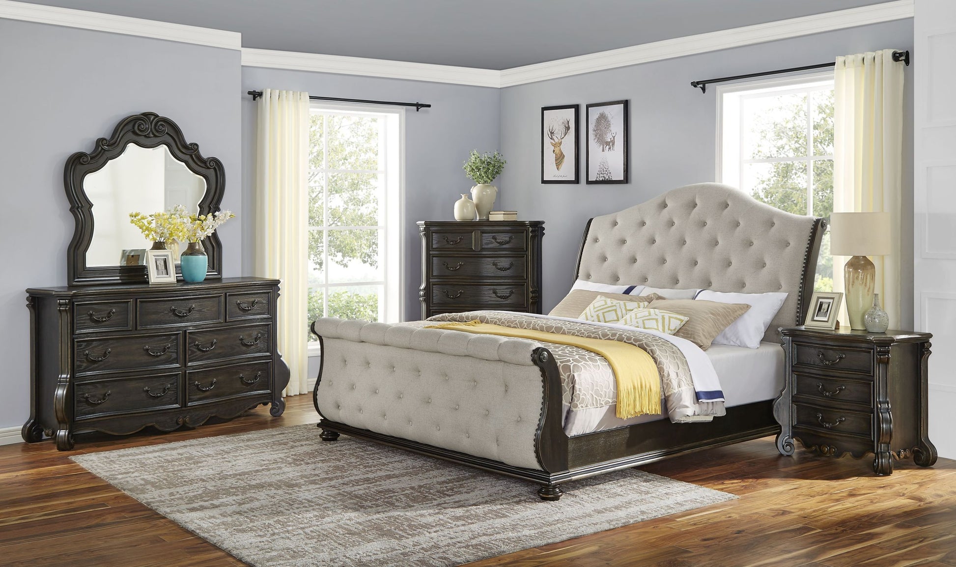 Rhapsody Nightstand Dark Brown Dark Brown Wood