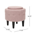 Chair Ottoman Blush Fabric