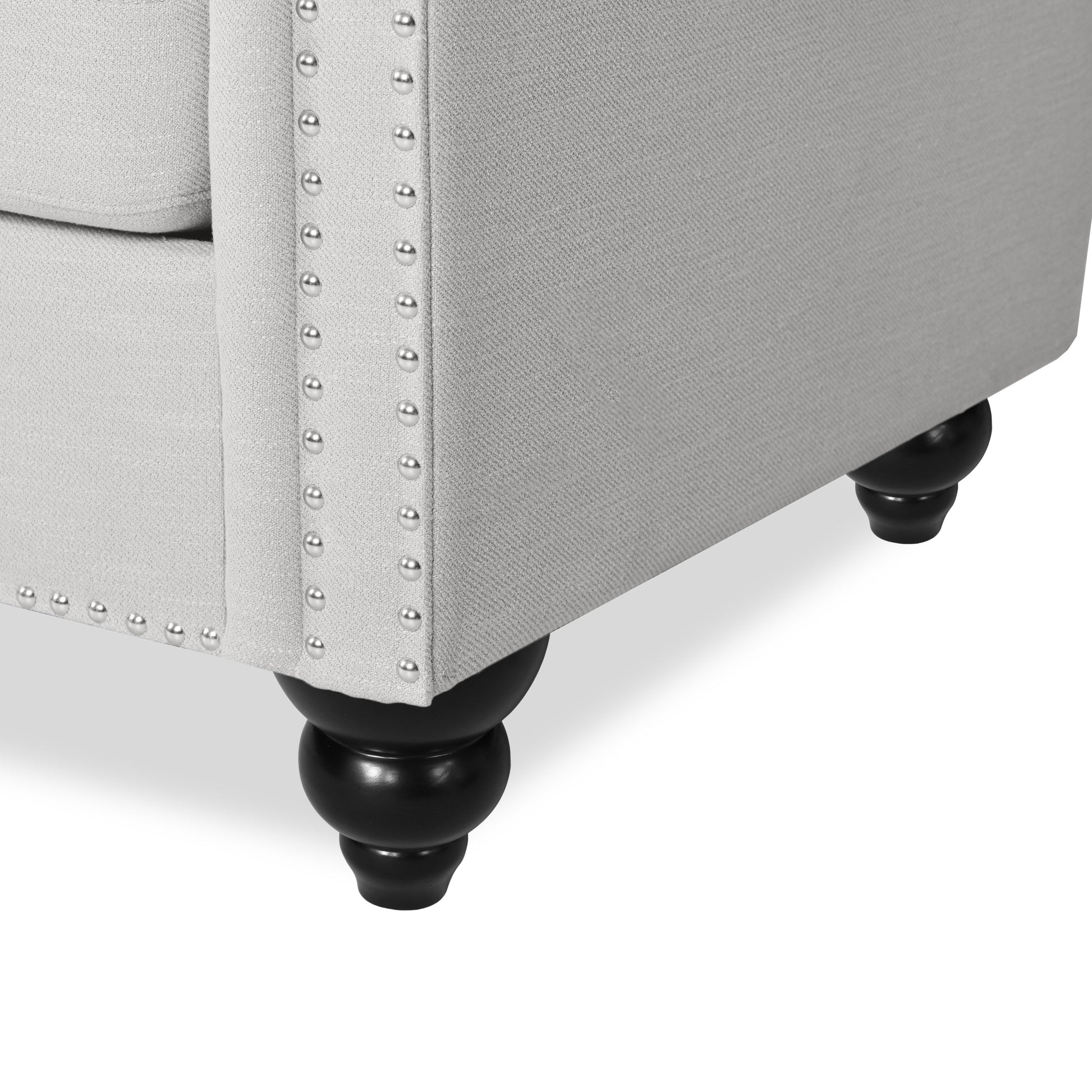 Sofa 3 Seater Grey Fabric