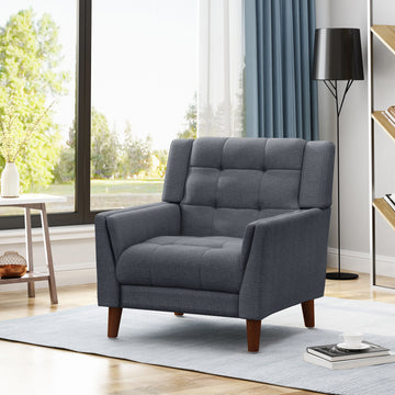 Greenmont Upholstered Armchair Dark Grey Fabric
