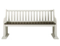 Joanna Bench With Back White White Wood