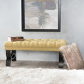 Hilton Ottoman Yellow Fabric