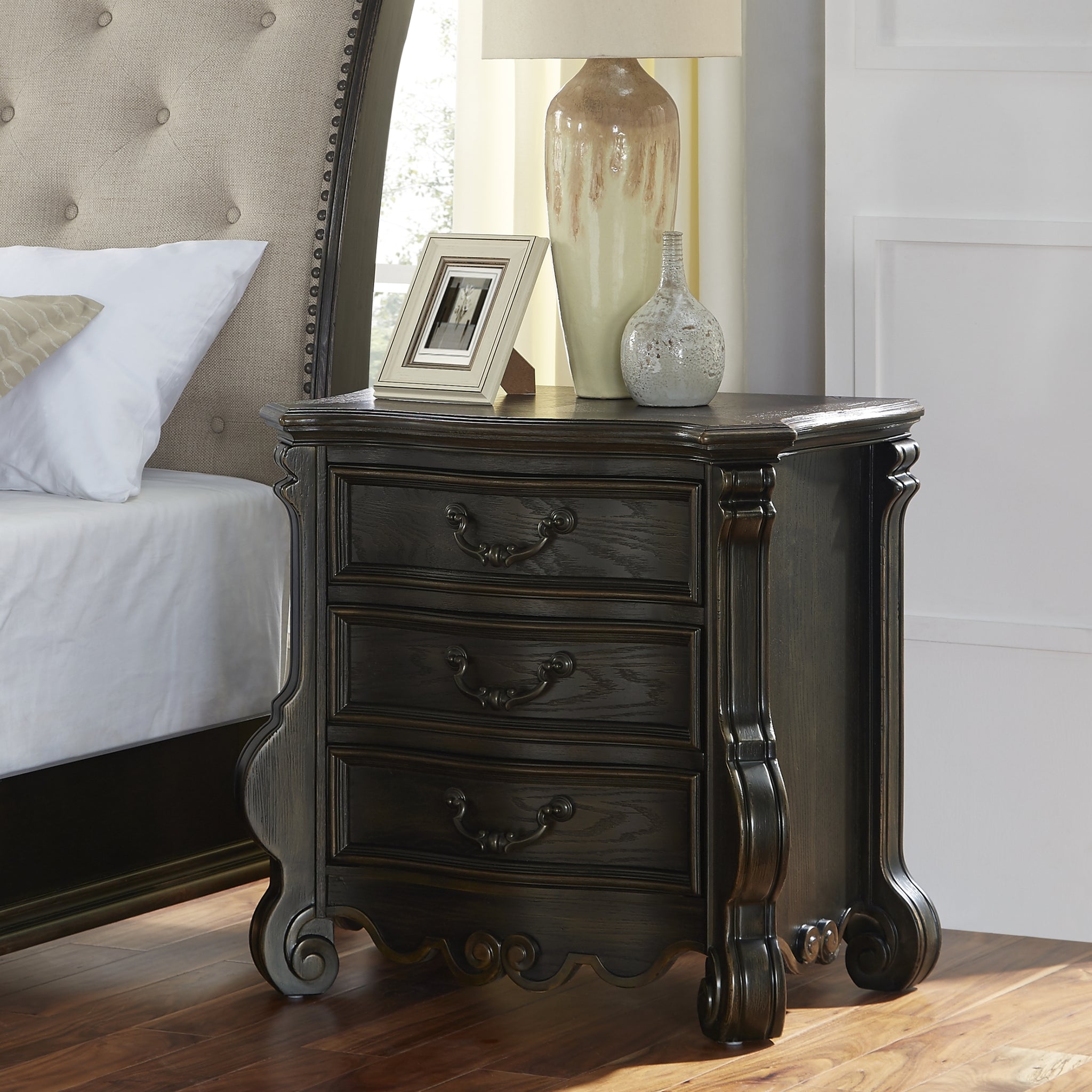 Rhapsody Nightstand Dark Brown Dark Brown Wood