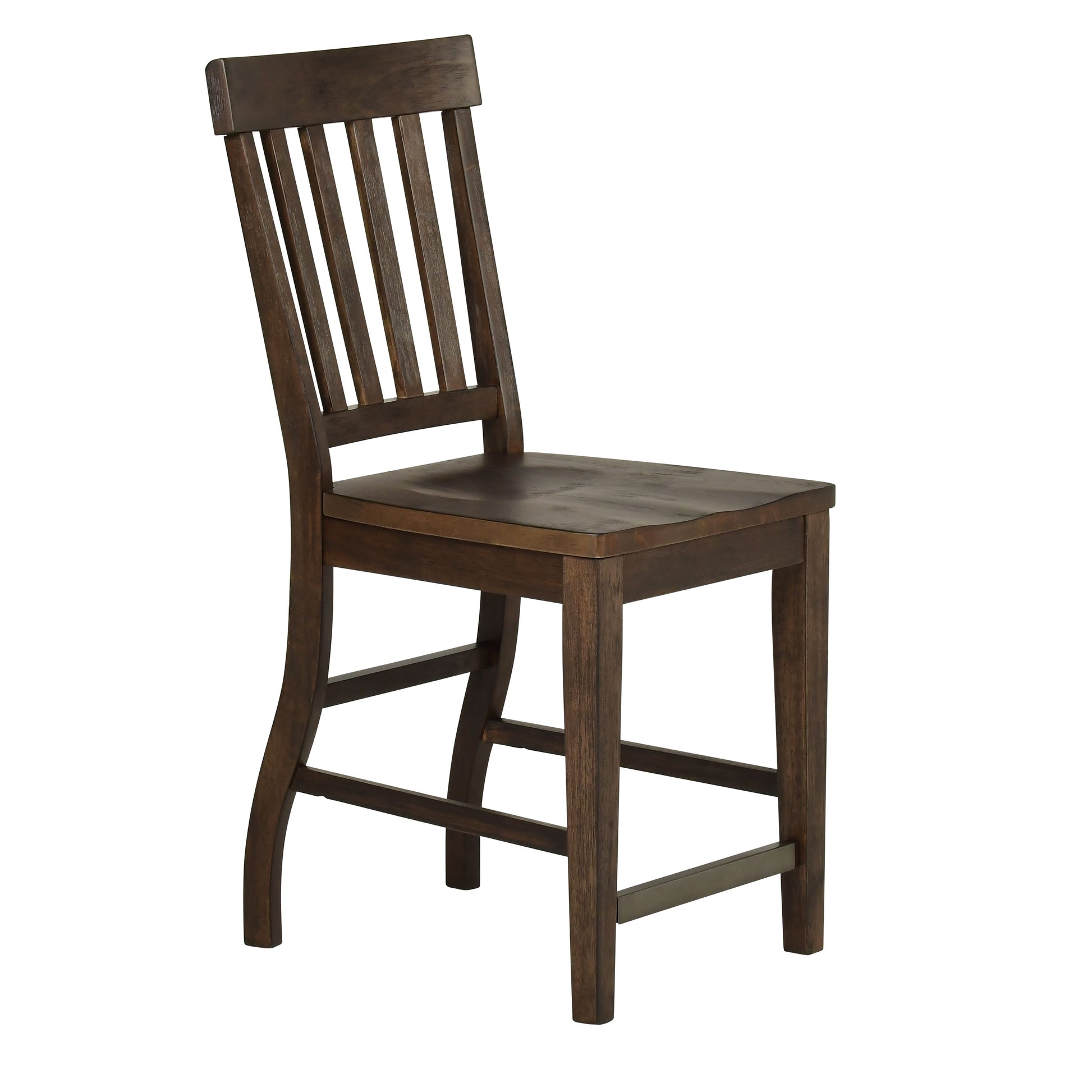 Cayla Counter Chair Set Of 2 Dark Oak Dark Brown Wood
