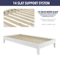 Nix Twin Platform Bed White Twin White Wood