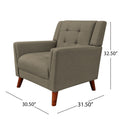Mid Century Modern Armchair Mocha Fabric