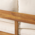 Brooklyn Sofa Set Teak Beige Beige Acacia Wood
